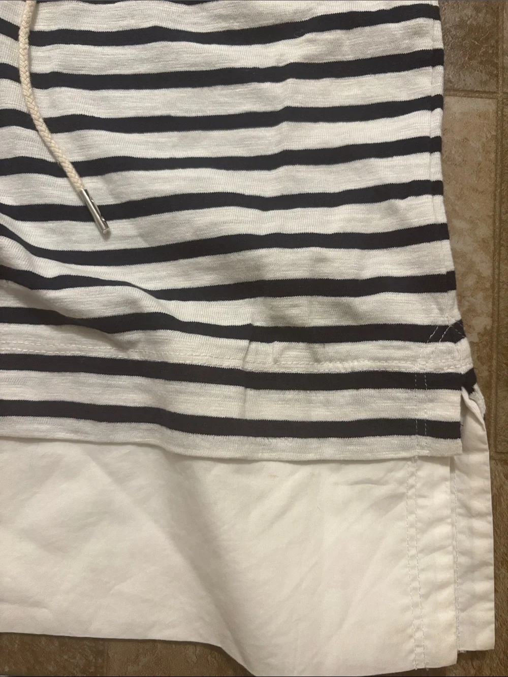 J. Crew Mixed Media Knit Tee